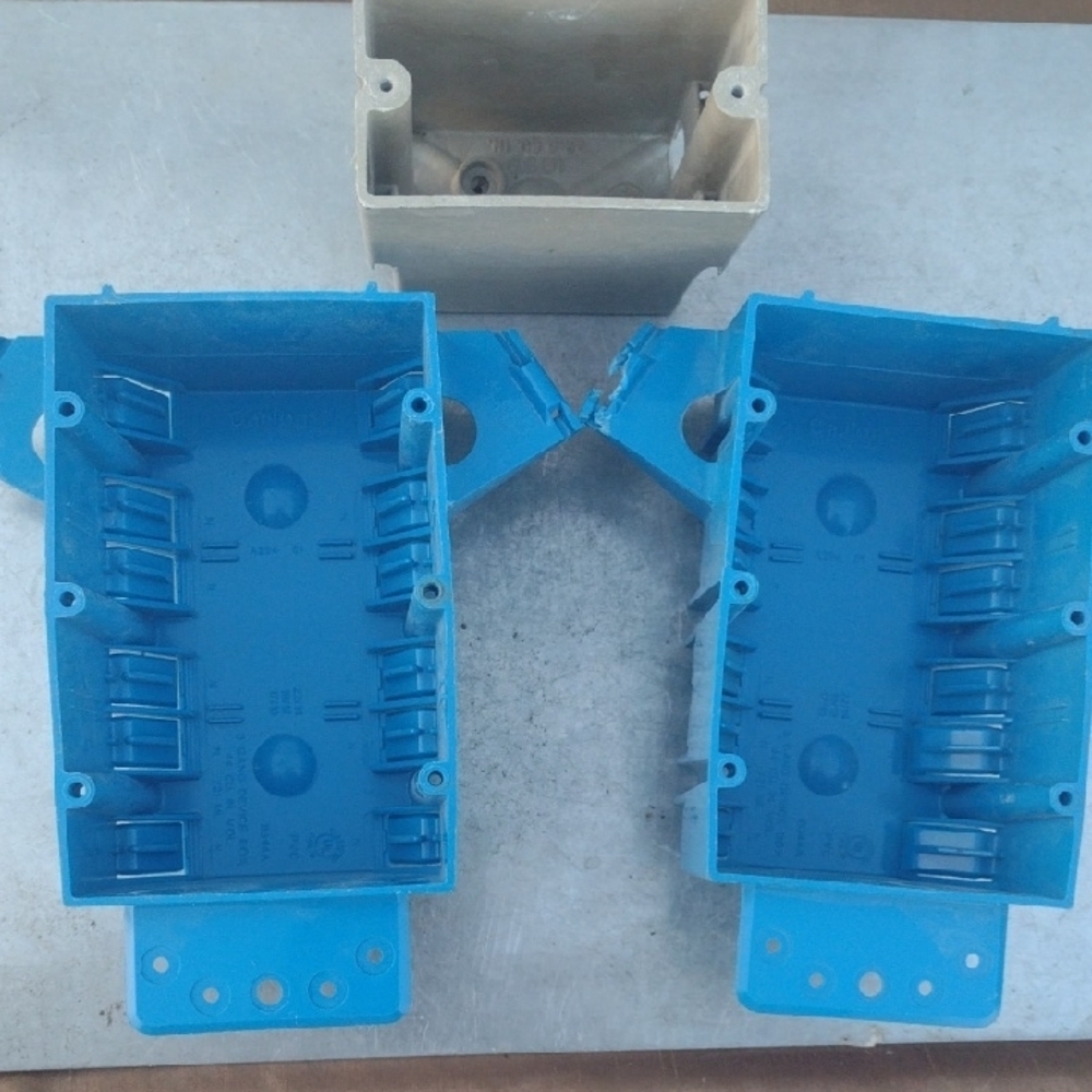 Blue Electrical Outlet Boxes